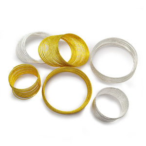 18K Gold And <b>Silver</b> Iron <b>Wire</b> Beaded Jewelry Findings 10Cm For DIY Bracelet Ring Making - Product Image 1
