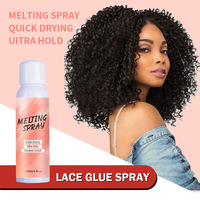 Spray de colle à cheveux à tenue ferme et personnalisée pour perruques en dentelle spray fondant pour perruques en fermeture adhésif transparent