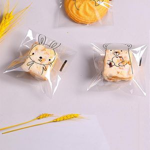 Bolsas de embalaje para pan con estampado animal, bolsa transparente de calidad alimentaria de 5,9x7,1 pulgadas para almacenamiento de galletas, donuts y tostadas - Product Image 5