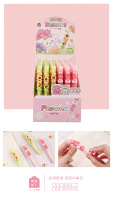 Nouveau design mignon : Stylo en plastique DIY Jenga à motif floral pour enfants et étudiants, écriture 0,5 mm