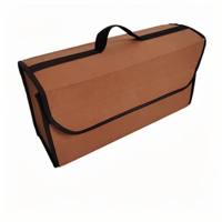 Boîte de rangement pliable transfrontalière en tissu non tissé pour voiture, 1 à 3 compartiments, sac organisateur d'outils, impression de logo, coffre