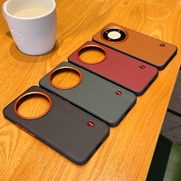 Étui de téléphone en cuir artificiel de luxe orange avec protection d'objectif à gros trous, antichoc et anti-chute pour Honor X70/X60/X60 Pro/X9D/X9C