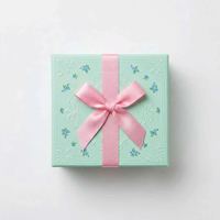 Caja de Regalo Rígida con Diseño Floral Impreso Personalizado, con Lazo de Cinta de Seda, Caja de Embalaje de Cartón de Lujo para Regalos de Boda y Cosméticos