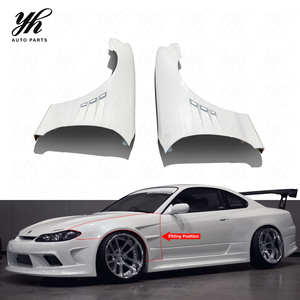 Guardabarros Delanteros de Fibra de Vidrio Blanco de Alta Calidad (Par) para S15, Marca YH, Personalizados para Auto, 1 Año de Garantía - Product Image 2