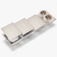 Interruptores y Enchufes de Pared WESA Ultrafinos con Botón Pulsador EU de 1/2/3 Vías, Combinación Libre, Diseño Moderno de Lujo