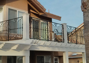 Nhà máy cung cấp tùy chỉnh ban công lan can ngoài trời kim loại thép tay vườn hàng rào cầu thang lan can rèn sắt ban công hàng rào tấm - Product Image 3