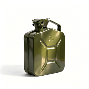 Bidon métallique de 5 L, bidon de stockage de carburant portable et étanche pour voiture, moto, conteneur de carburant de secours d'urgence - Product Image 1