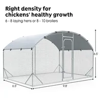 Poulailler en métal en forme de dôme, enclos à poules galvanisé sur mesure avec couverture imperméable, enclos extérieur pour poules avec filet hexagonal