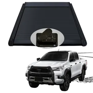 With Password Lock Tonneau Cover Roller Lid Pick Up Truck Hard Bed Car Retractable Aluminium Alloy For Toyota Hilux