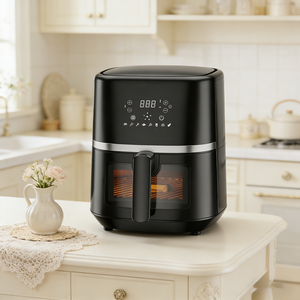 <span class=keywords><strong>Friteuse</strong></span> à air électrique numérique 5,5 L <span class=keywords><strong>sans</strong></span> <span class=keywords><strong>huile</strong></span> avec fenêtre de visualisation, réservoir antiadhésif, protection contre la surchauffe, écran LED, appareil électroménager - Product Image 4