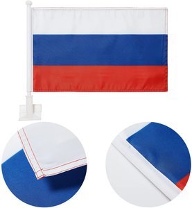 빠른 배달 고품질 30x45cm 사용자 정의 국가 자동차 플래그 러시아 러시아 자동차 플래그 자동차 플래그 극 - Product Image 4