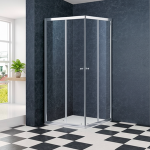 Mampara <span class=keywords><strong>de</strong></span> Ducha <span class=keywords><strong>Corredera</strong></span> Moderna para <span class=keywords><strong>Baño</strong></span> <span class=keywords><strong>de</strong></span> Hotel, Cuadrada, <span class=keywords><strong>de</strong></span> Aleación <span class=keywords><strong>de</strong></span> Aluminio Cepillado <span class=keywords><strong>con</strong></span> Marco, Vidrio Templado Impermeable <span class=keywords><strong>de</strong></span> 6 mm <span class=keywords><strong>de</strong></span> Grosor - Product Image 2