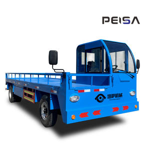 Zware elektrische platformwagen met massieve banden met grote diameter voor regionale materiaaltransport in fabrieken - Product Image 3