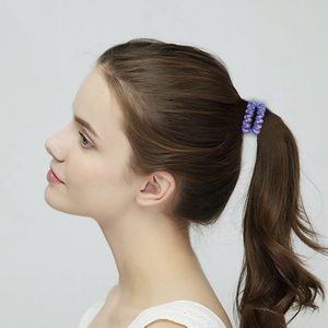 Vente en gros <span class=keywords><strong>de</strong></span> cordon téléphonique en plastique violet pour <span class=keywords><strong>cheveux</strong></span> élastiques en spirale accessoires pour <span class=keywords><strong>cheveux</strong></span> élastiques pour queue <span class=keywords><strong>de</strong></span> cheval - Product Image 4