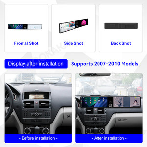 MOOKAKA 12.3 + 12.3 pollici sistema Android doppio schermo per Mercedes-Benz C 2007-2010 lettore di <span class=keywords><strong>auto</strong></span> GPS Stereo DSP WIFI telecamera posteriore - Product Image 3