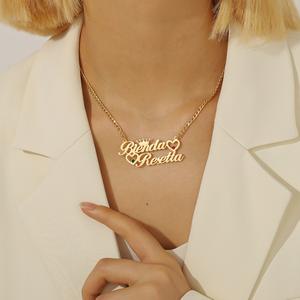 Kolye özel Cursive adı marka kolye kişisel Trendy adı kaplama kolye paslanmaz çelik altın kaplama özelleştirilmiş takı - Product Image 3