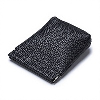 Dompet Koin Kulit Sapi Mini Wanita Gaya Jepang dengan Tekstur Litchi, Penutup Kancing Jepret, Dompet Kompak Baru untuk Kartu dan Barang Penting Kecil.