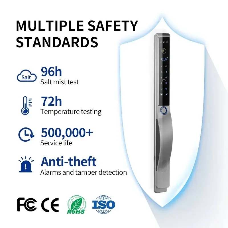IP68 Waterproof Courtyard Smart Door Lock 3D Face Recognition Camera Outdoor Gate Anti-Theft Villa Garden Entrance Home Security · image 4