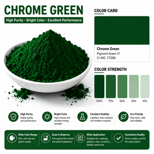 Pigment inorganique Oxyde de chrome vert 17 Pigment vert CAS 1308-38-9 Utilisé pour les teintures céramiques et les briques - Product Image 1