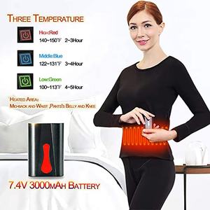 Sous-vêtement <span class=keywords><strong>femme</strong></span> super confortable thermique garder au chaud coton batterie chauffée avec réglage à 3 niveaux tricoté <span class=keywords><strong>et</strong></span> imprimé taille L/M - Product Image 4