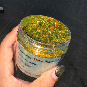 SH Tắc Kè Hoa mica Flakes màu xanh/Tím/Đỏ Eyeshadow trang trí Holographic sâu màu xanh sơn móng tay long lanh mỹ phẩm <span class=keywords><strong>Flake</strong></span> sắc tố - Product Image 4