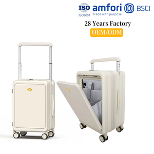 MGOB Bagage à ouverture frontale <span class=keywords><strong>Valise</strong></span> à main légère 20 "PC <span class=keywords><strong>Valise</strong></span> silencieuse étanche <span class=keywords><strong>Valise</strong></span> d'affaires à poignée large - Product Image 1