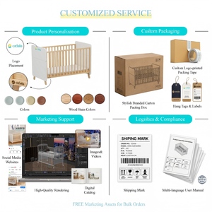 Cunas Multifuncionales de Alta Calidad para Niños, Cunas de Madera para Bebés, Sofá Cama <span class=keywords><strong>Convertible</strong></span>, Muebles para Bebés, Cama con Altura Ajustable, Somier de Metal - Product Image 4