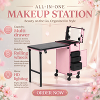 Table de manucure pliable OBOX, bureau à ongles portable, ensemble de mobilier de salon avec ventilateur pour studio de beauté OEM ODM
