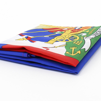 Drapeau haïtien en polyester à double impression en gros, tous les pays des Caraïbes, bannière personnalisée pour intérieur et extérieur, drapeau haïtien 3x5 pieds