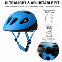 Casque de vélo pour enfant OEM personnalisé avec corps en EPS moulé, lumière arrière détachable et rechargeable pour usage extérieur