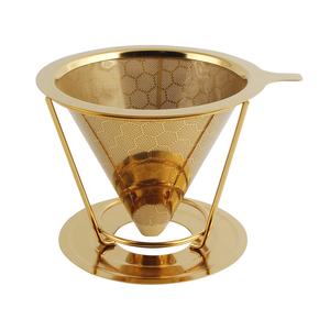 Filtre à café à dégoulinement sans papier, facile à nettoyer, 1 à 4 tasses, filtre conique avec tasse amovible - Product Image 2