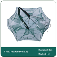 Filet de pêche polygonal pliable pour la pêche en lac pour la pêche à la traîne carpe vivaneau truite bar marlin requin perche brème d'eau salée