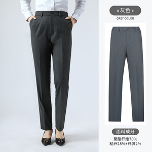 <span class=keywords><strong>Pantalon</strong></span> taille haute coupe ajustée <span class=keywords><strong>bleu</strong></span> Royal pour femmes costume décontracté fermeture à glissière <span class=keywords><strong>pantalon</strong></span> pour printemps automne Style avant plat - Product Image 2