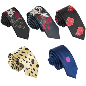 Anime Jujutsu Kaisen Nanami Kento Nana Akira Yoshikage JOJO Skull Nine-Tailed Fox Spirit Tie 100% Polyester Jacquard Printed Tie - Product Image 1