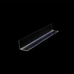<span class=keywords><strong>Rail</strong></span> avant transparent de diviseur de poussoir d'étagère de bouchon d'étagère de supermarché avec le dos auto-adhésif - Product Image 1