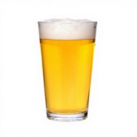 Verre à bière transparent moderne de 16 oz avec logo personnalisé pour vin, eau, lait et cocktails – Idéal pour les fêtes