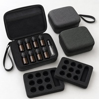 Étui de voyage personnalisé en EVA imperméable pour flacons de parfum et échantillons, avec poche en filet zippée, emballage de gros