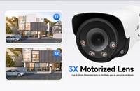 Caméra IP Bullet UHD 5MP OEM NDAA pour extérieur, vision nocturne, caméra de sécurité, capteur CMOS 1/1.8'', motorisée, IA ISP, caméra couleur intégrale