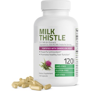 Cápsulas de <span class=keywords><strong>Cardo</strong></span> Mariano de Marca Privada 1000mg Silybum Marianum OEM Suplemento para la Salud del Hígado y Antioxidante - Product Image 1