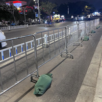 Barrera de Control de Multitudes de Acero Galvanizado por Inmersión en Caliente, Barricada de Seguridad Vial de Alta Resistencia, Reflectante de Grado Ingeniería