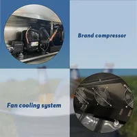 Réfrigérateur commercial à température unique, refroidissement par air, 4 portes, électrique, capacité 2000L, pour boissons énergisantes, présentoir promotionnel