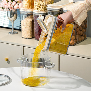 4.5L Transparent Airtight Plastic PET Waterproof Food Grade Kitchen Multifunction Square Camping <strong>Canister</strong> Flip Top <strong>Lid</strong> Modern - Product Image 5