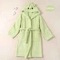 Peignoir et serviette à capuche pour enfants, très demandés, en polaire corail, couleur unie, doux et confortable pour garçons et filles