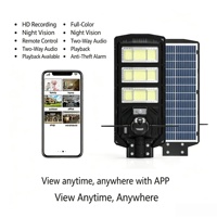 Caméra de sécurité solaire 300W en gros avec éclairage LED intégré, étanche IP65, pour extérieur, avec caméra WiFi