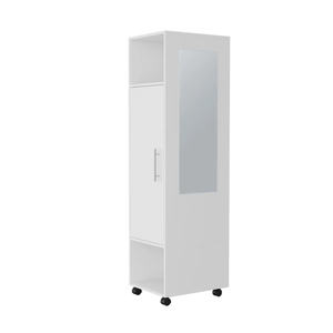 <span class=keywords><strong>Armadio</strong></span> alto 63 "<span class=keywords><strong>armadio</strong></span> a una porta <span class=keywords><strong>con</strong></span> <span class=keywords><strong>specchio</strong></span> e tre ripiani e ruote <span class=keywords><strong>con</strong></span> <span class=keywords><strong>armadio</strong></span> per camera da letto organizzatore di armadietti per vestiti - Product Image 3