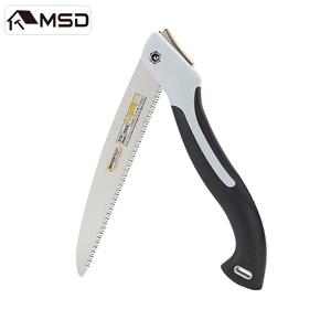 Scie à main portable pour l'élagage des jardins, lame pliante en acier SK5, qualité industrielle, outil de survie multifonction, 9 TPI, 210 mm, poignée en caoutchouc - Product Image 4