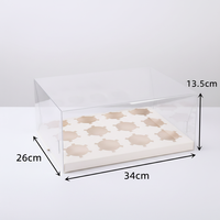 Boîtes à cupcakes transparentes 4, 6, 8, 12 emplacements avec cadeau – Emballage en plastique pour desserts, biscuits, muffins, idéal pour fêtes, pâtisseries, mariages