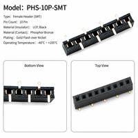 Connecteur femelle double rangée à angle droit SMD pas de 2,54 mm avec connecteur carte-à-bande 18 broches de 0,5 mm