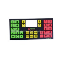 Teclado de Membrana con Superposición Gráfica Impresa Personalizada OEM, Interruptor de Membrana Flexible de Circuito Plateado Multicapa con Adhesivo 3M