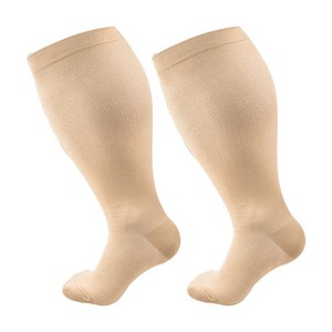 1 Pair of Over <strong>Size</strong> Pressure Compression Socks High Elasticity <strong>Fat</strong> Sport Fitness Compression Socks - Product Image 1